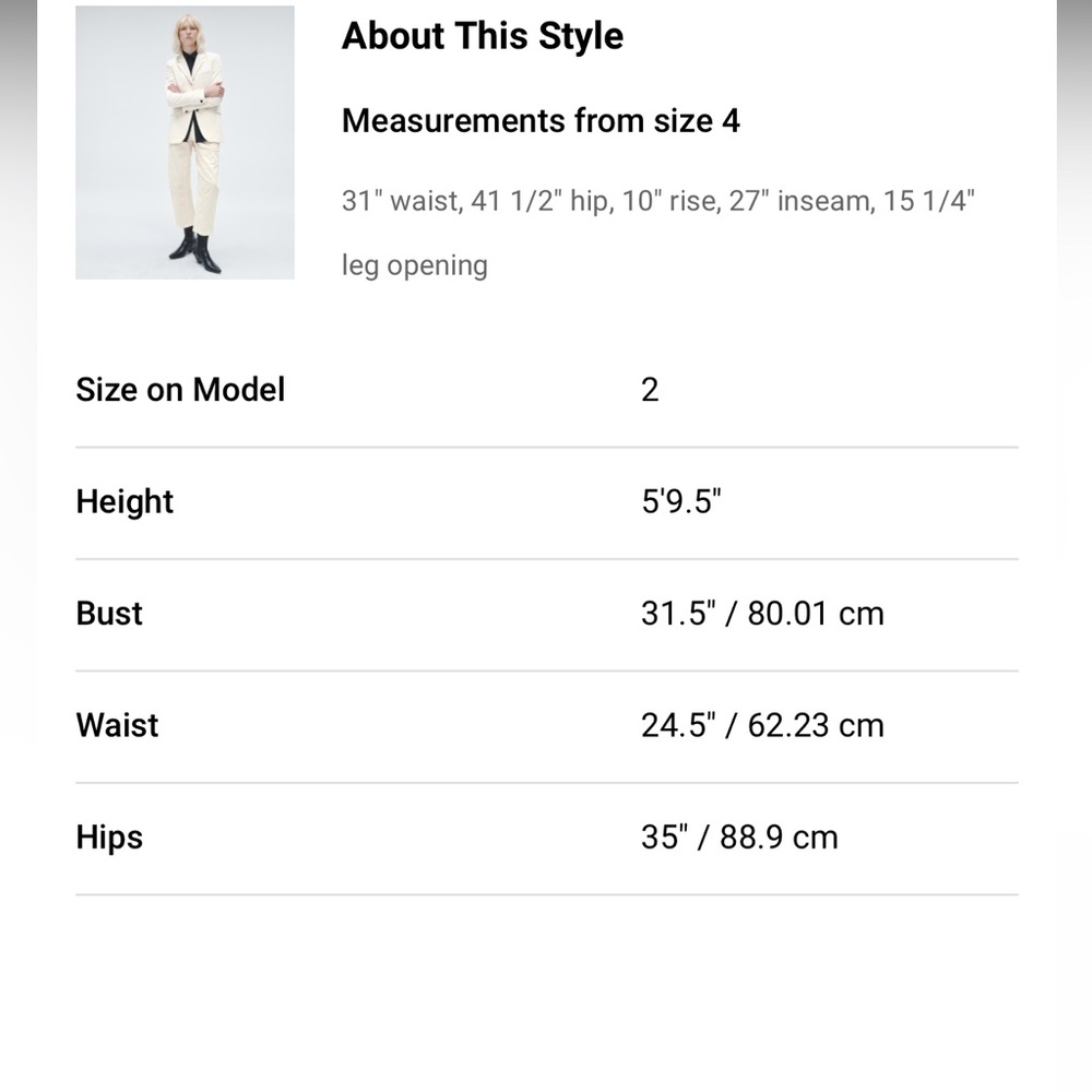 rag & bone Cream Ankle Pants - Picture 7 of 9